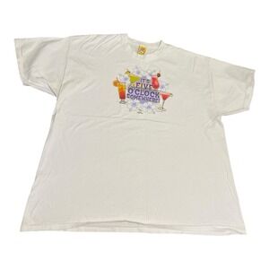 Big Dogs Jimmy Buffett Its 5 O'Clock Somewhere White TShirt Size 3XL